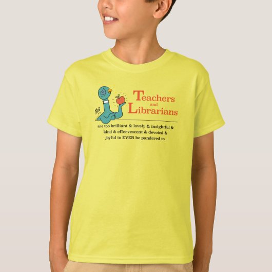 De duivendocenten en -libries Kinder geel T-shirt (Voorkant)