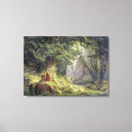 De duizendjarige eik (door Karl Lessing) Canvas Afdruk