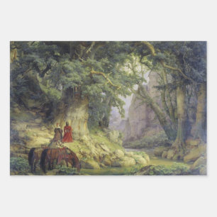 De Duizendjarige Eikenboom (door Karl Lessing) Inpakpapier Vel