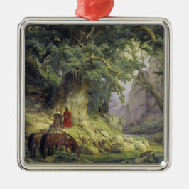 De Duizendjarige Eikenboom (door Karl Lessing) Metalen Ornament