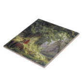 De Duizendjarige Eikenboom (door Karl Lessing) Tegeltje (Zijkant)