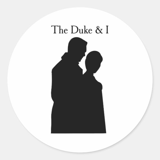 De duke en ik ronde sticker (Voorkant)