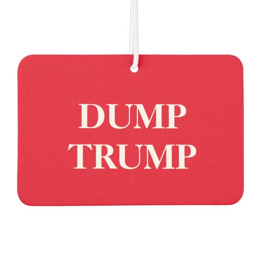 De "Dump Trump" auto luchtverfrisser (Voorkant)