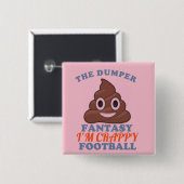 De dumper vierkante button 5,1 cm (Voorkant /achterkant)
