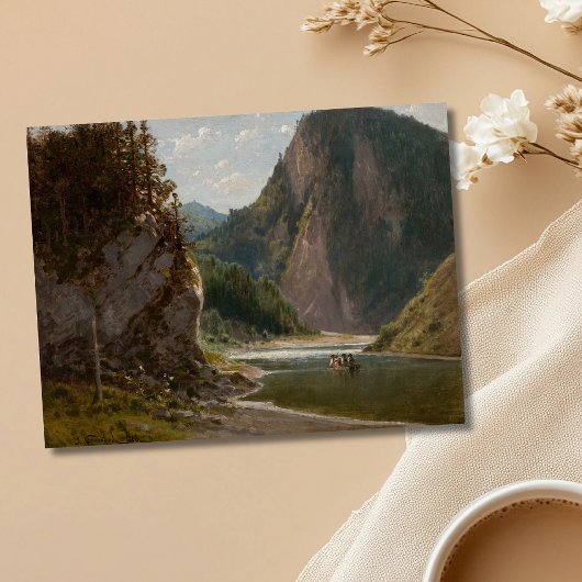 De Dunajec rivier in de Pieniny Mountains Briefkaart