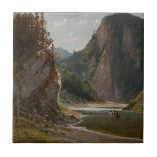 De Dunajec rivier in de Pieniny Mountains Tegeltje