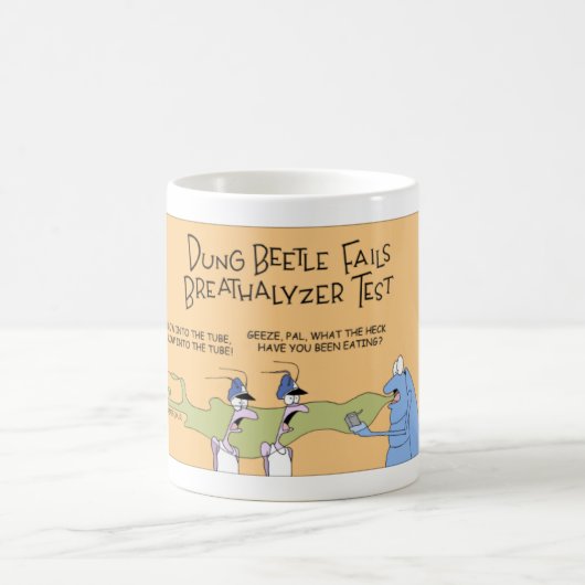 De Dung Beetle en de ademtest Koffiemok (Center)