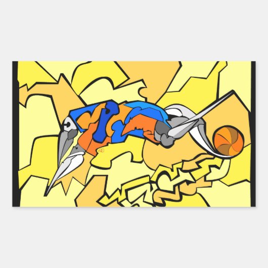 de DUNK-sticker door NGBOO Rechthoekige Sticker (Voorkant)