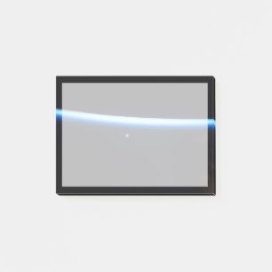 De dunne atmosfeer van de aarde en een gigantische post-it® notes