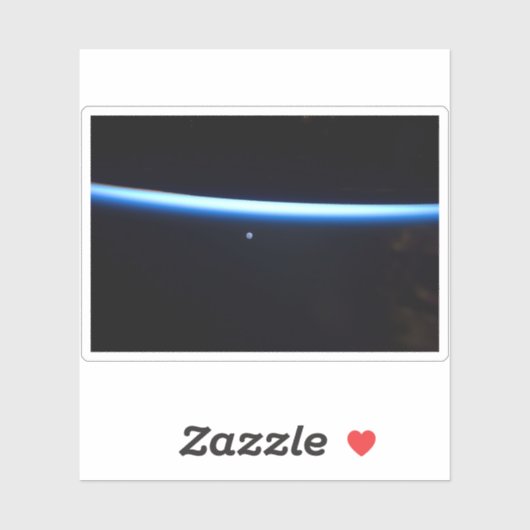 De dunne atmosfeer van de aarde en een gigantische sticker (Vel)