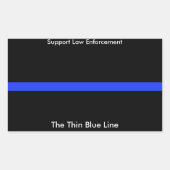 De dunne blauwe lijn aangepaste Sticker (Voorkant)