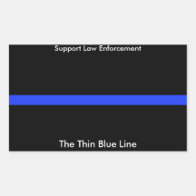 De dunne blauwe lijn aangepaste Sticker