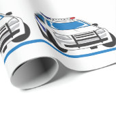 De dunne blauwe lijn cadeaupapier (Rol Hoek)