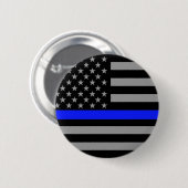 De dunne Button van de Vlag van Blue Line (Voorkant /achterkant)