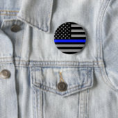 De dunne Button van de Vlag van Blue Line (In situ)