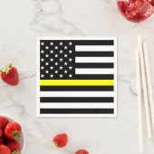 De dunne gouden lijnvlag servet (Insitu)