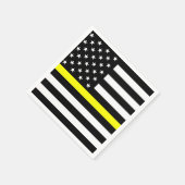 De dunne gouden lijnvlag servet (Hoek)