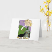 De dunne, grappige halloween Cartoon cadeaus & T-s Kaart (Gele Bloem)