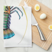 De dunne keukenhanddoek van het gebilasde monster (Quarter Fold)