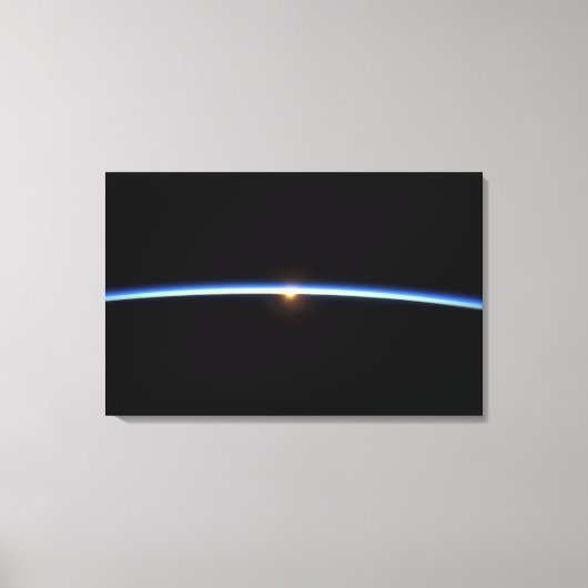 De dunne lijn van de atmosfeer op aarde 2 canvas afdruk (Voorkant)