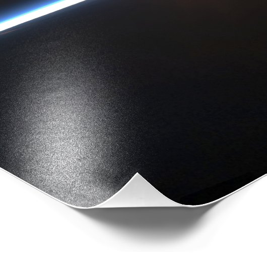 De dunne lijn van de atmosfeer op aarde foto afdruk (Hoek)