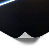 De dunne lijn van de atmosfeer op aarde poster (Hoek)