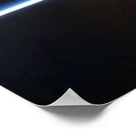 De dunne lijn van de atmosfeer op aarde poster (Hoek)