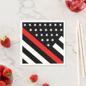 De dunne rode lijnvlag servet (Insitu)