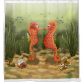DE Duschvorhang Seepferdchen  Douchegordijn (Voorkant)