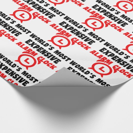 de duurste wekker ter wereld cadeaupapier (Hoek)
