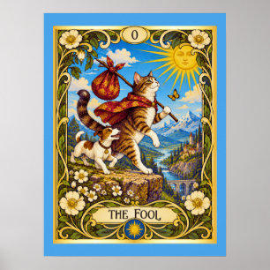 De Dwaas Kat Tarot - Een Reis Begint Poster
