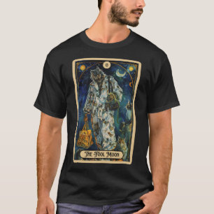 De dwaas maan weerwolf (de dwaas) Halloween Tarot T-shirt