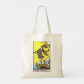De dwaas tarot kaart canvas tas (Achterkant)