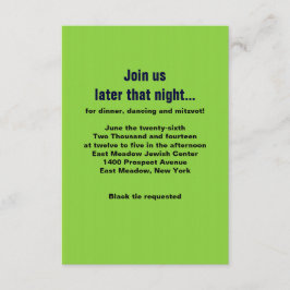 DE DWANGMATIGE TEXTER Bar Mitswa Party Kaart