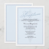 De Dwars Blauwe Uitnodiging van het doopsel (Voorkant / Achterkant)