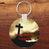 De dwars-Zeer belangrijke ketting van Calvariatie Sleutelhanger (Voorkant)