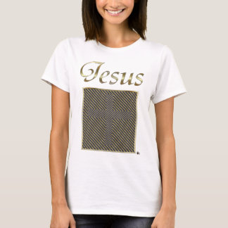 De DwarsOptische illusie van JESUS T-shirt