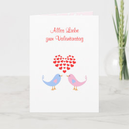 De dwergpapegaaien romantische Duitse valentijn Feestdagen Kaart