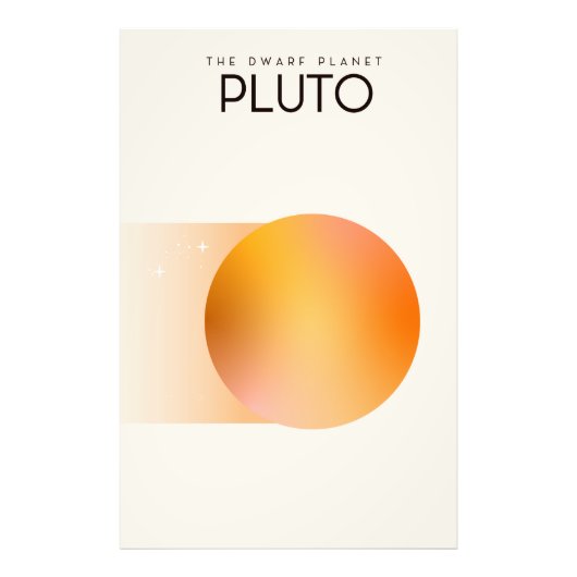 De dwergplaneet Pluto Foto Afdruk (Voorkant)