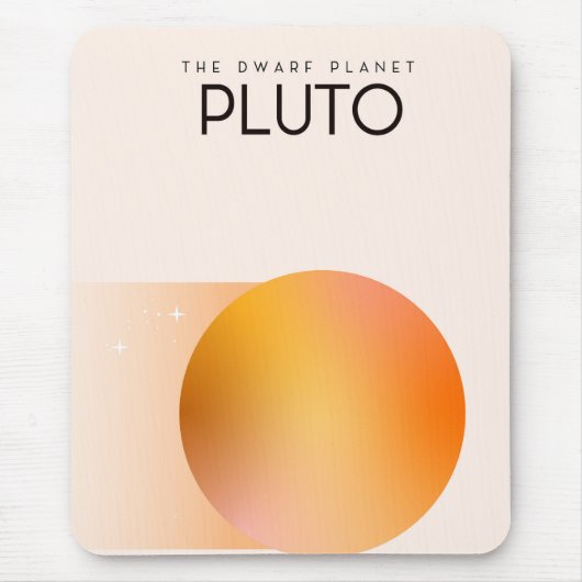 De dwergplaneet Pluto Muismat (Voorkant)