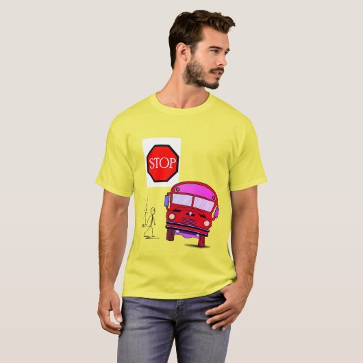 De Dye T-shirt School Bus (Voorkant volledig)