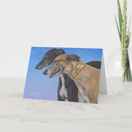 De dynamische Hond van de Whippet van de Windhond Kaart (Voorkant)