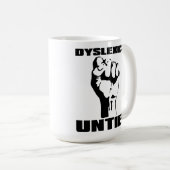 De dyslectische personen knopen Grappige Mok los (Voorkant rechts)