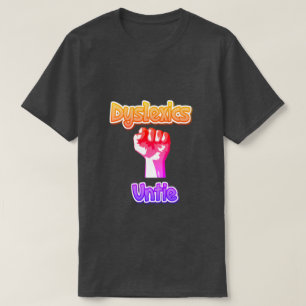 de dyslectische personen knopen los t-shirt