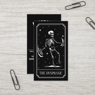 De Dyspraktische Tarotkaart Waarschuwing Visitekaartje