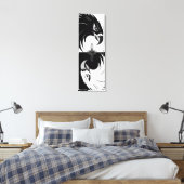 De "Eagle Eye" gestrekte canvas print (Insitu (Slaapkamer))