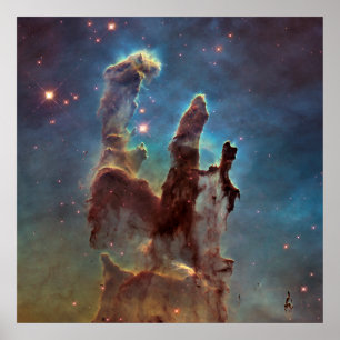 De Eagle Nebula o.b.a. de pijlers van de schepping Poster