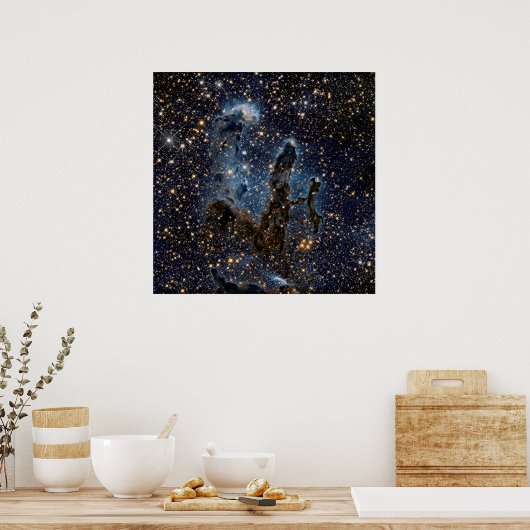 De Eagle Nebula o.b.a. de pijlers van de schepping Poster (Keuken)