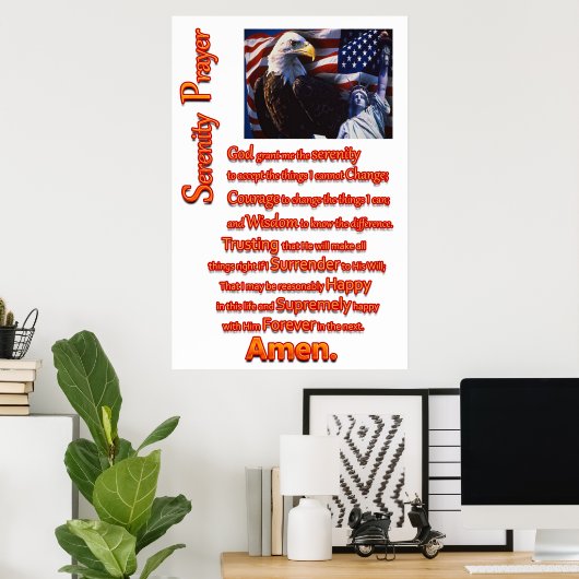 De Eagle van de Serenity Prayer Poster (Thuiskantoor)