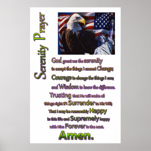 De Eagle van de Serenity Prayer Poster
